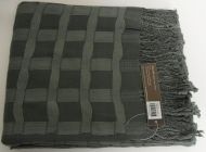 OSCAR charcoal grey THROW 130 x 170cm - RRP $99.95