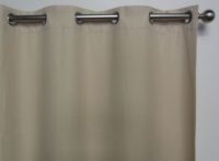 HARLOW Eyelet Blockout Ready Made Curtain 1x140x221cm Cashew Cream Soft Drape