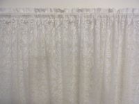 Traditional Rose Jacquard Lace Rod Pocket Curtain 3 or 5 metre x 213cm drop