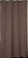 Blockout Eyelet Curtains STONE 160 SHORT drop Pair 140 wide panels