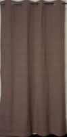 Blockout Eyelet Curtains STONE 160 SHORT drop Pair 140 wide panels