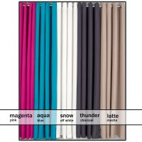 Eyelet Decorator Curtains 2x145x221cm Magenta Aqua Charcoal Snow Latte 