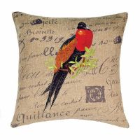 Linen House Napolean Bedroom Cushion Cover 43x43cm Bird Script