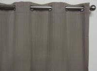 Eyelet Blockout Ready Made Curtain 1x140x221cm Driftwood Self-Stripe