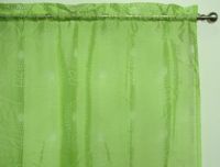 Green Sheer Rod Pocket Curtain 1x140x213cm Ibiza Flower design - Great for girls room