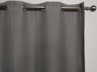 HARLOW Eyelet Blockout Ready Made Curtain 1x140x221cm Ironstone Grey Soft Drape