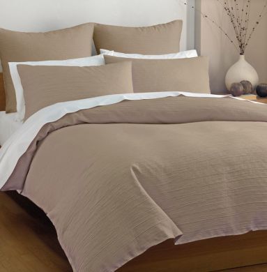 King Quilt Cover Set Lanier Linen Latte