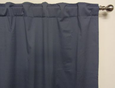 BLOCKOUT CURTAINS CONCEALED TAB TOP METAL BLUE