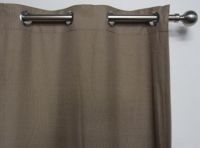 HARLOW Eyelet Blockout Ready Made Curtain 1x240x221cm Stone Latte Earth Soft Drape