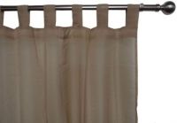 MOCHA VOILE CURTAIN Tab Top 120x213cm New